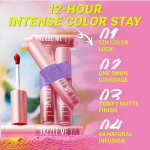 DAZZLE ME Ink-Matte Lip Cream High Pigmented - Lipcream Matte Finish Transferproof Waterproof