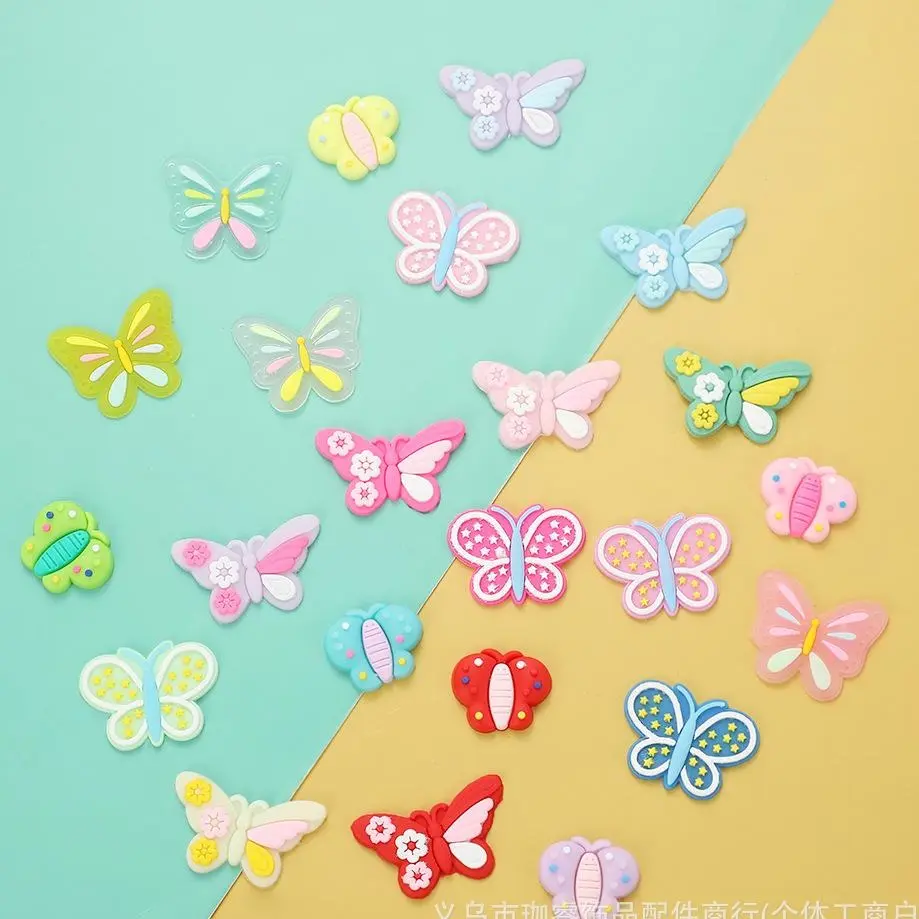 Cute Cartoon Butterfly Series Hole Shoes Shoe Charms PVC Material Fun Shoe Accessories DIY Decorations