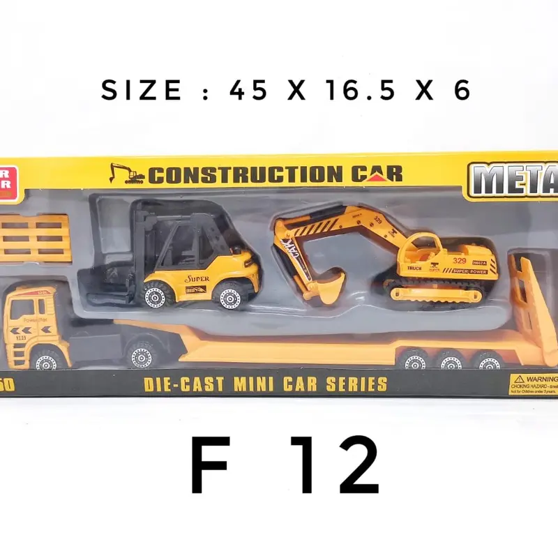 Metal Die Cast Construction Truck. Mainan Anak Truk Eskavator Buldozer 2