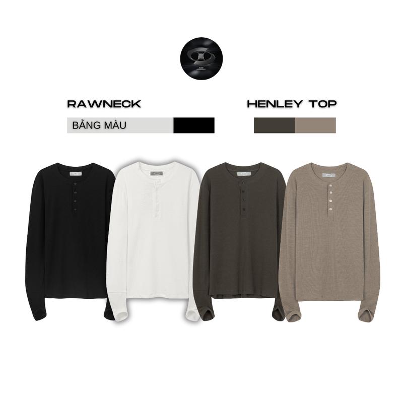 Bad Choices | Áo thun tay dài Henley RAWNECK Tee form ôm