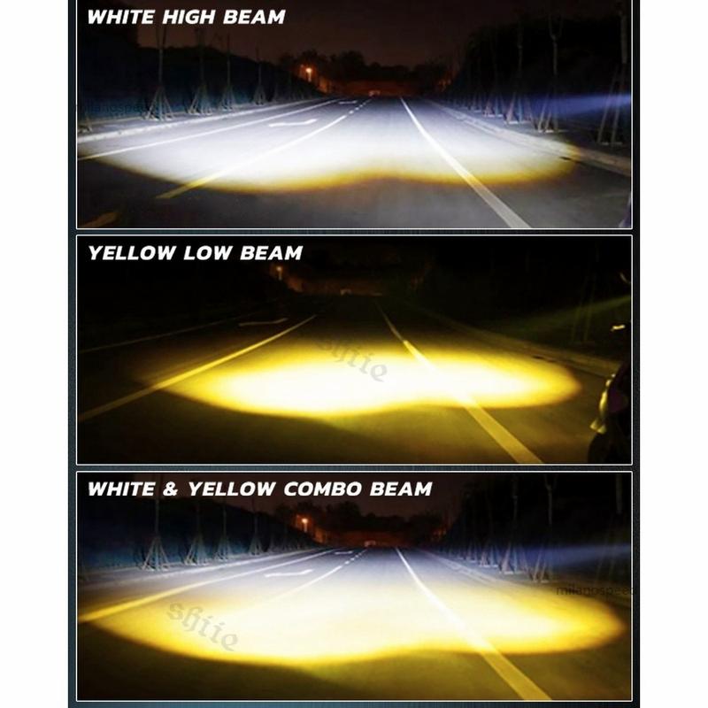 Lampu Tembak Led Foglamp CR7 SQL 3 Mata Laser Gun Putih Kuning 2 Warna Waterproof CR7 Lampu Tembak 3 Mata High Low Lampu Tembak LED Laser/Lampu Sorot Laser Q9 3 Mata 2 Warna/HI LOW 60 WATT LAMPU TEMBAK MOTOR MOBIL/3 Mata SQL/3 Mata Lensa 4