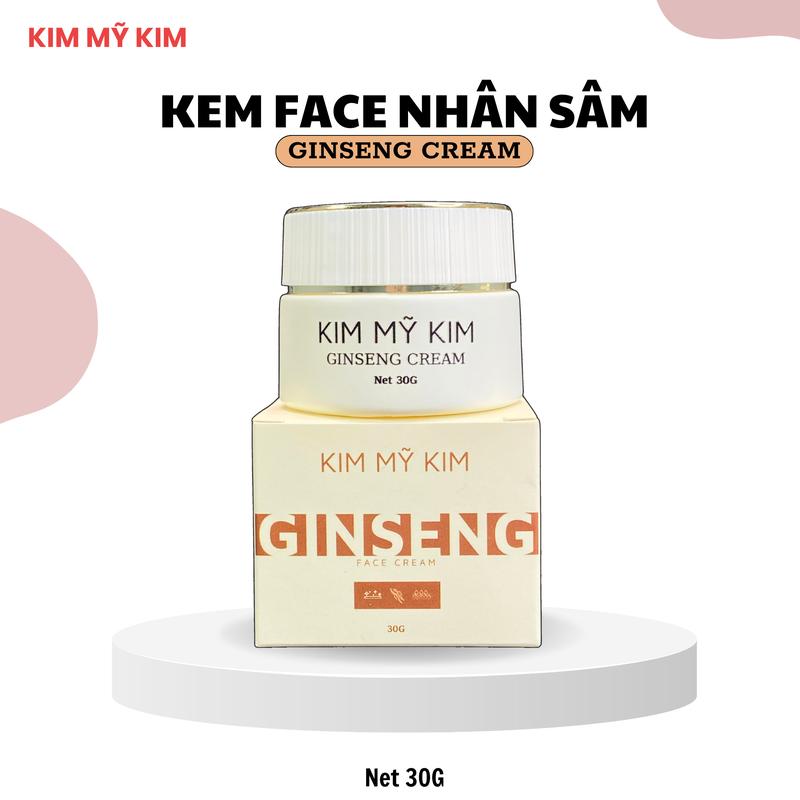 KEM FACE NHÂN SÂM - FACE CREAM - KIM MỸ KIM - NET 30G - Dành Cho Da Ngăm, Da Không Có Mụn Làm Đẹp Da Skincare Dưỡng Ẩm Da Chăm Sóc Da Nữ Women Kem Face