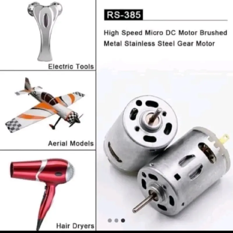 DINAMO MOTOR RS 385 DC 12-24VDC -11000RPM DINAMO HINGSPEED 3