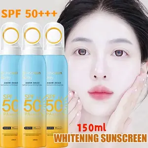 Semprotan tabir surya 150ml SPF 50+++ Sunscreen Whitening Sunblock Cream Wajah Dan Badan Sun Protect & Moisture Pelindung dari Sinar Matahari Control Oil Refreshing Ultra Light Daily Tabir surya Mencerahkan Niacinamide Tubuh Vitamin