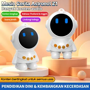 SmartBaby Indonesia Z1 Pemutar Cerita Astronot Pemutar edukatif dengan 15 lagu anak-anak dan 10 cerita, daya tahan baterai 2-3 jam, mainan yang cocok untuk anak usia 1-6 tahun