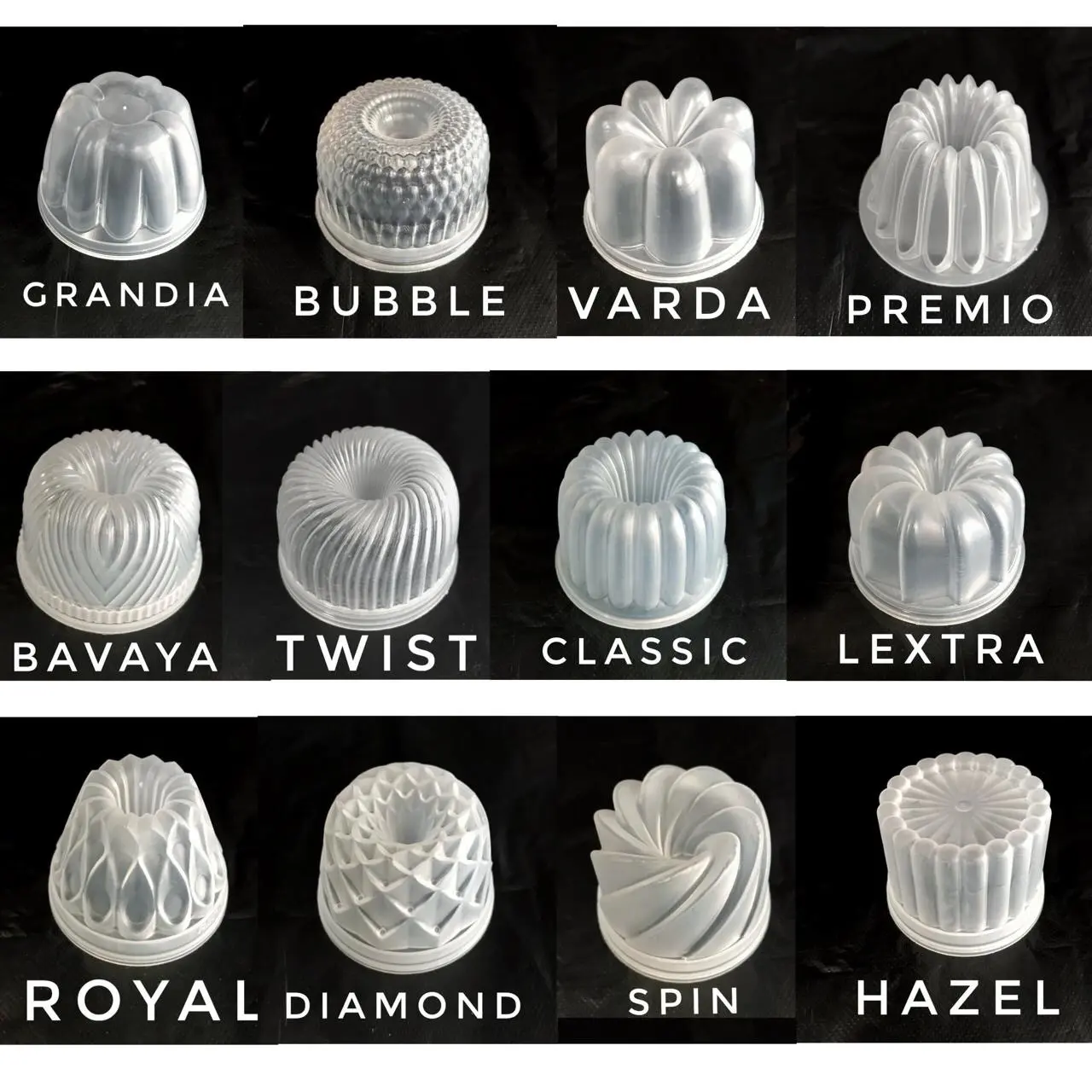 12pcs (12 motif ) Cetakan puding mini mix / series 1 dan 2 Ager jelly