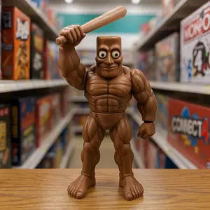 Figur Tung Sahur Berotot Ukuran Tinggi 21 Cm Bahan Pla Plus