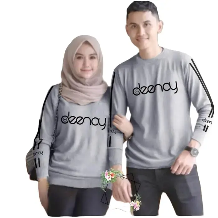 [Buy 1 Get 2 Limited Stock] Sweater Kaos Baju Deenay Pria Wanita Pasangan Couple Unisex Lengan Panjang Baby Terry Adem Halus All Size Fit to L Sablon Kain Polos Lembut
