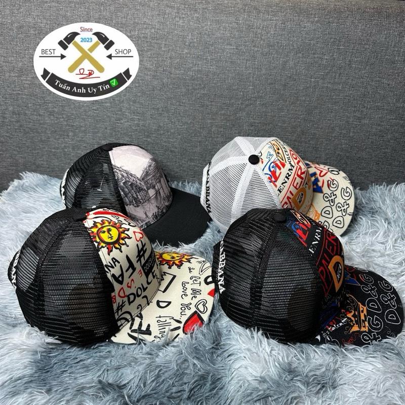 S1- Mũ lưỡi trai dê&gà , nón lưỡi trai nam nữ hottrend , mặt kaki phối lưới , in chữ logo thêu