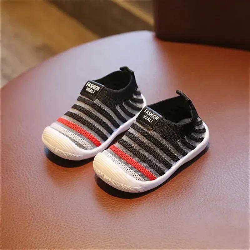 Product Introduction of Anti-skid toddler shoes, comfortable for kids and babies, for girls and boys, solid color, fashion, breathable mesh shoes, soft soles, lightweight shoes, shoes socks, for 0-2 years soft sole shoes 30