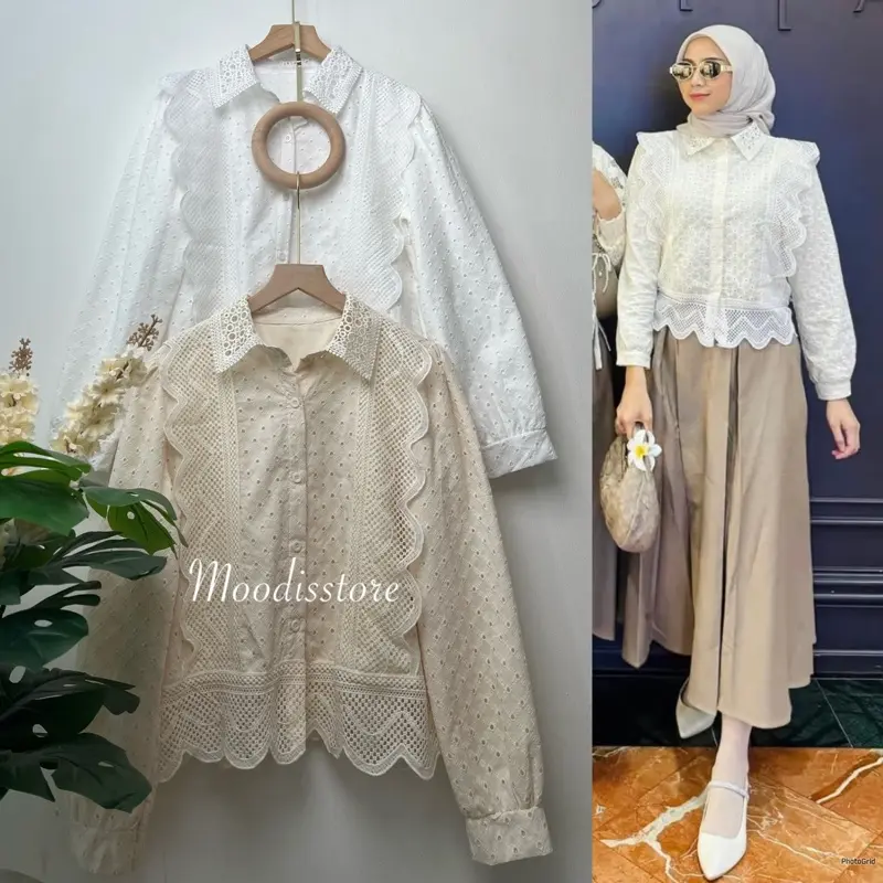 Moodis - Kyeopta Emroidery Top Kemeja Bordir Brukat 0