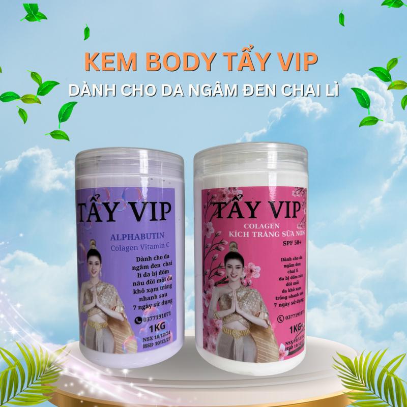  COMBO 2 Hộp Kem Body Tẩy Vip Collagen Alphabutin 