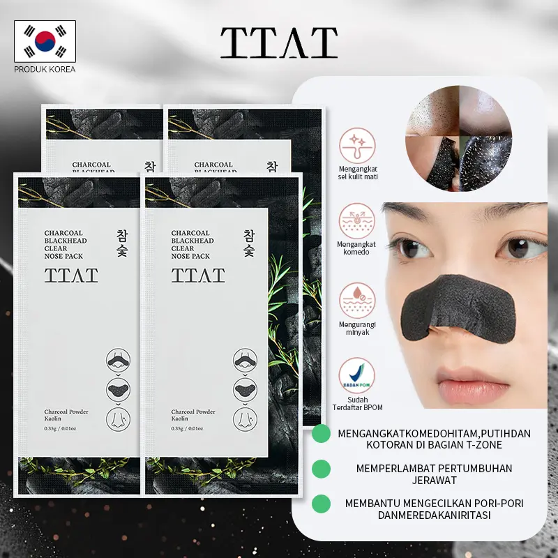 【BPOM】TTAT Perawatan Kulit Korea ORl Bundle isi 2 Produk VitaminC Mengandung Ekstrak Daun  dan Niacinamide 28ml+Komedo Wajah Masker1pack(4PC) 2
