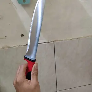 Knife Pisau Dapur Bahan Stainless Pegangan Karet Panjang 19 Cm CX-087 hitam merah kitchenware