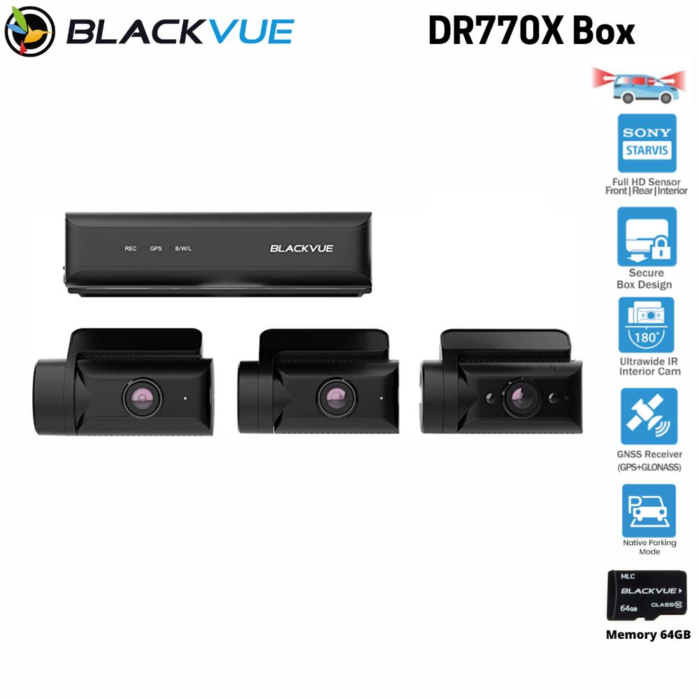 Blackvue DR770X Box 3 kamera Front, Rear, Interior, Cloud Dashcam - DR770X BOX 3CH
