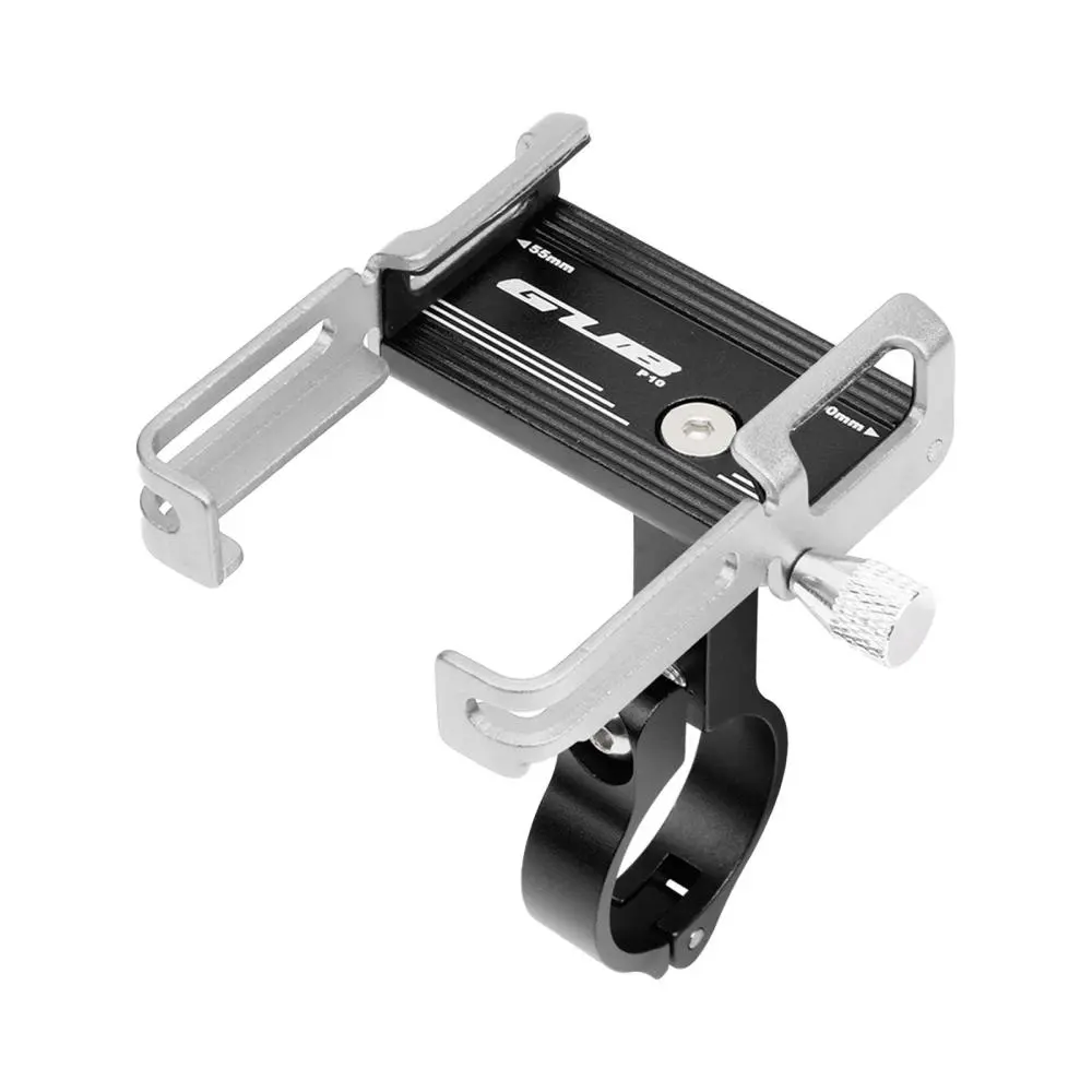 Universal Bike Phone Mount, GPS Aluminum Alloy Anti Slip Clamp Mount Fits Most Phones Scooter