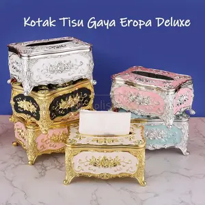 Kotak Tisu Mewah tuba Kotak Tisu Mawar Penyimpanan Desktop Mewah tuba Kotak Tisu Kotak Handuk Kertas Kotak Tisu Hias Dengan Mahkota Kotak Tisu Cantik Tempat tissu Penyimpanan Desktop Kecil Tempat Tissue Emas Ornamen Kotak Tisu Vintage Ornamen Kotak