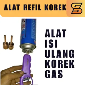 Alat pengisian korek api dari gas protable ke korek pemetik panjang