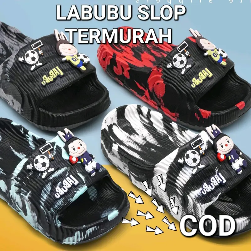 Sandal anak Slop anak karakter labubu lalakustore anak lakilaki Jepit 0