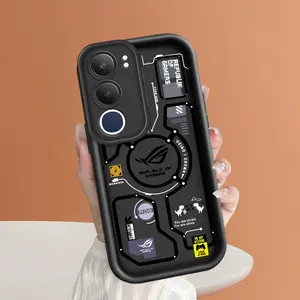 Case HP Untuk VIVO Y19S Casing Phone Mode Softcase Kesing Soft Silikon Sofcase Cassing Cesing Kasing Chasing 5055 Warna Hitam Dan Putih Tahan Jatuh