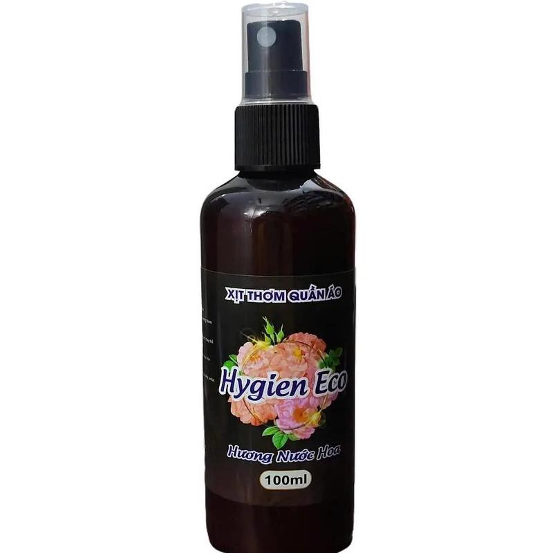 Chai 100ml xả vải khô Hygien Eco nước hoa, xịt thơm quần áo,xịt thơm phòng Hygien Eco chai 100ml.Vừa thơm,vừa khử mùi