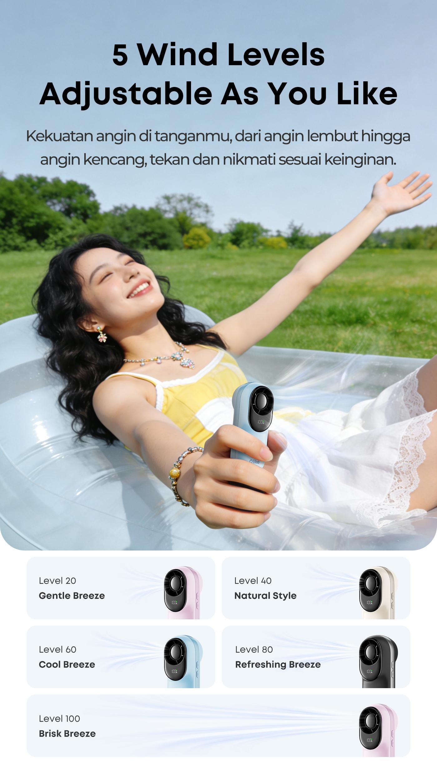 [NEW PRODUCT] OLIKE Turbo Mini Fan PF11 High Speed Kipas Angin dengan 100 Gears LED Display dan Baterai 11H Original