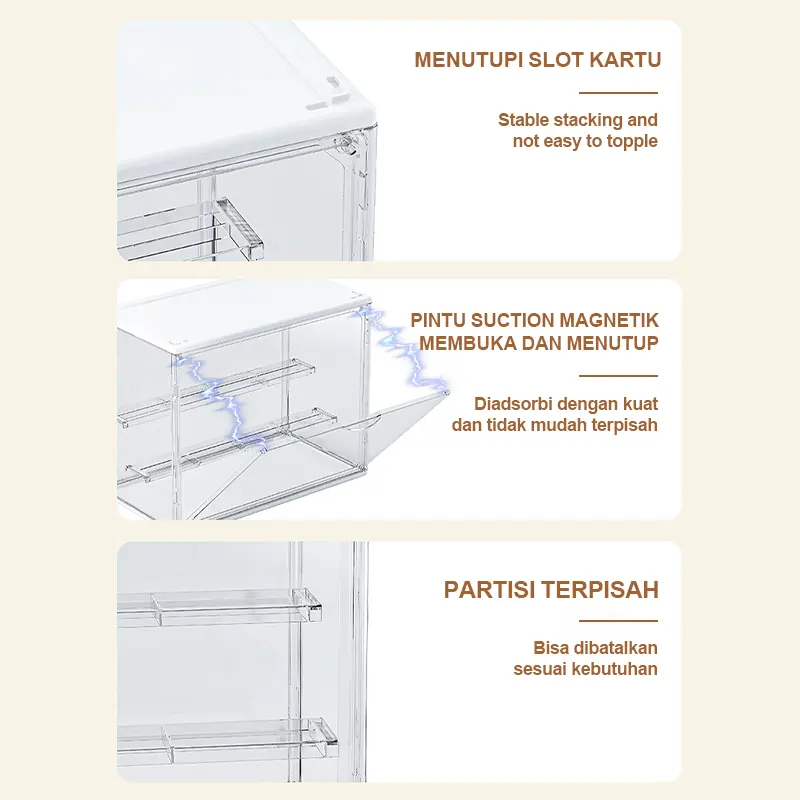 Action Figure Box Display BoxFull Acrylic Pop Mart Blind Box Toy Mainan Penyimpanan kotak  penyimpanan box  30×30×30cm tepak  sepatu buku ruang kerja blen  box labubu box  kotak  penyimpanan rok 20 batang kotak  penyimpanan charger hp kotak  sepatu 7