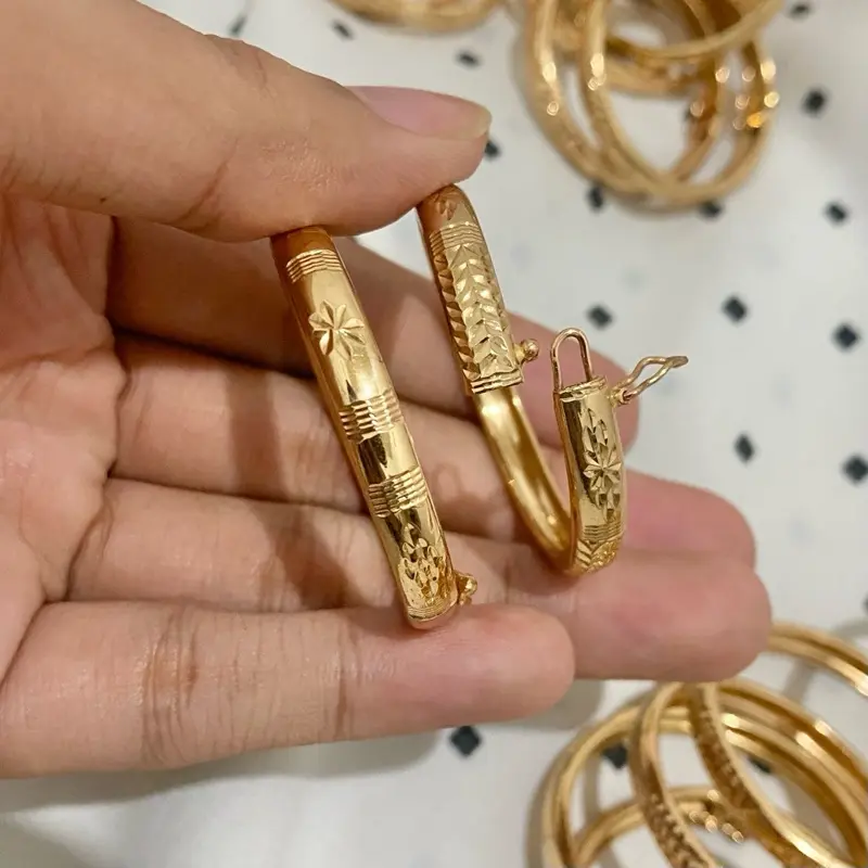 [AK5.1] Gelang Swasa Anak Kuwung 5 mm Motif Ringan Bulat Awet Tahan Karat Lebar 5 mili 0