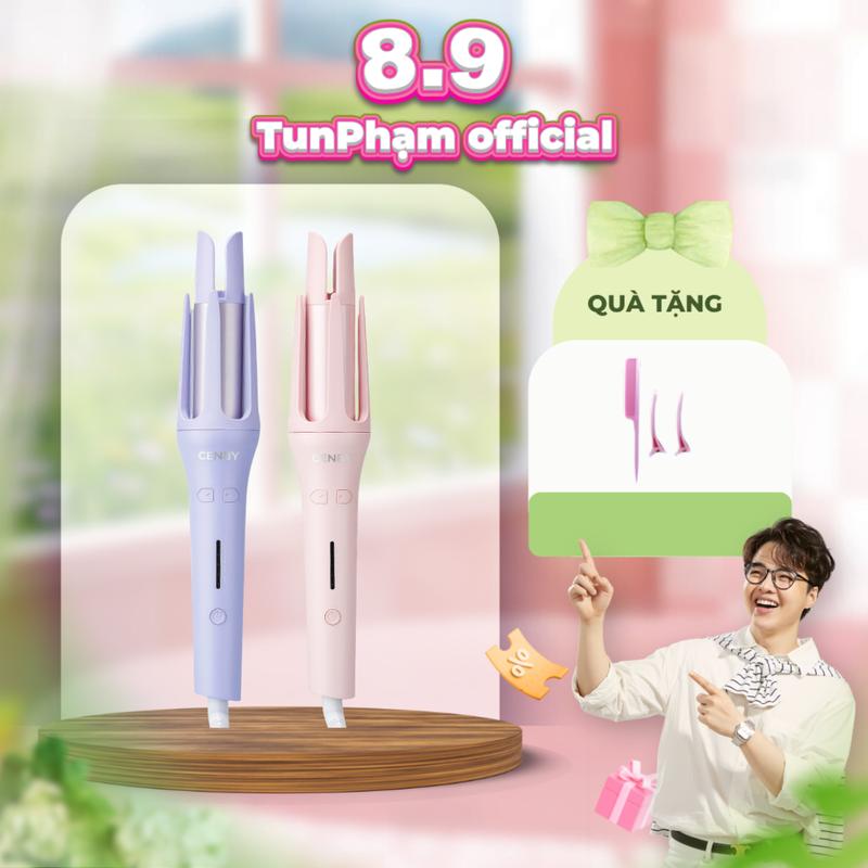 [Tun Phạm] x [CENBY] Máy uốn tóc ion âm CENBY phủ lớp gốm sứ bảo vệ tóc trục uốn 32mm - bảo hành 12 tháng