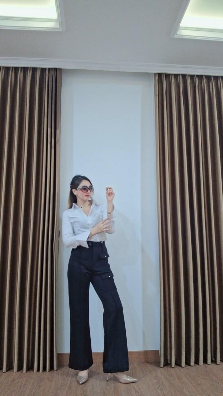 [FnM_Style] Kemeja Basic Lengan Panjang Press Body Wanita