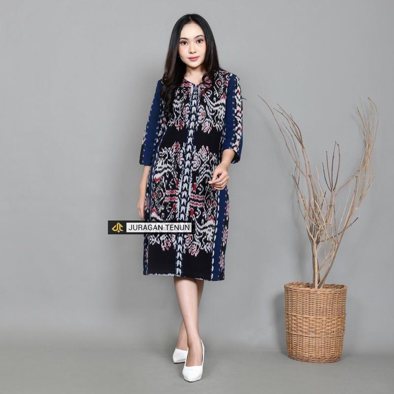 Promo Baju Tenun Dress Etnik 1