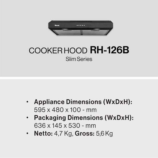 Rinnai Cooker Hood Penyedot Asap RH 126B 2