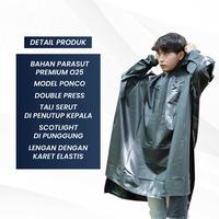 Gambar Jas hujan / Jas Hujan Ponco Atau Kelelawar / Mantel Polos Biru Pria Hijau Merah - Hitam dari KHN Store Kab. Sumedang 2 Tokopedia