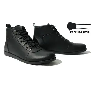 Sepatu boots model pria sepatu kantor sepatu kulit sintetis pria casual free mask