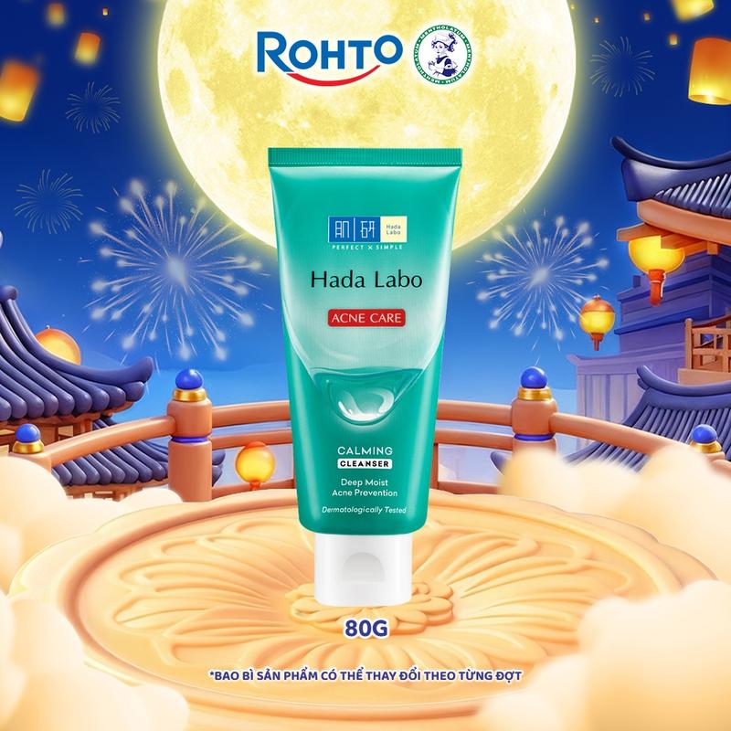 Kem rửa mặt cho da mụn, nhạy cảm Hada Labo Acne Care Calming Cleanser 80g