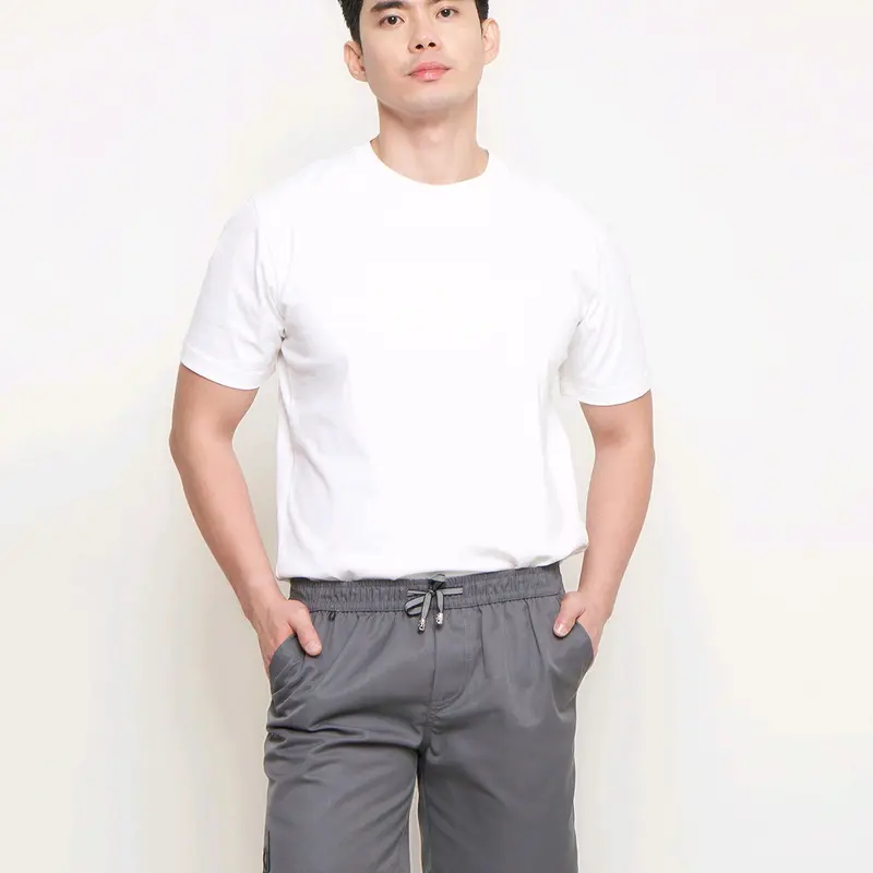 BOARDSORT / Celana Pendek Pria Dewasa / Celana Pendek Short Premium / Celana Pendek Cowom Santai / Katun / Celana Pendek / Bawahan Pria / celana pendek cowok / celana pendek pria / celana cargo Slim-fitting Gray 1