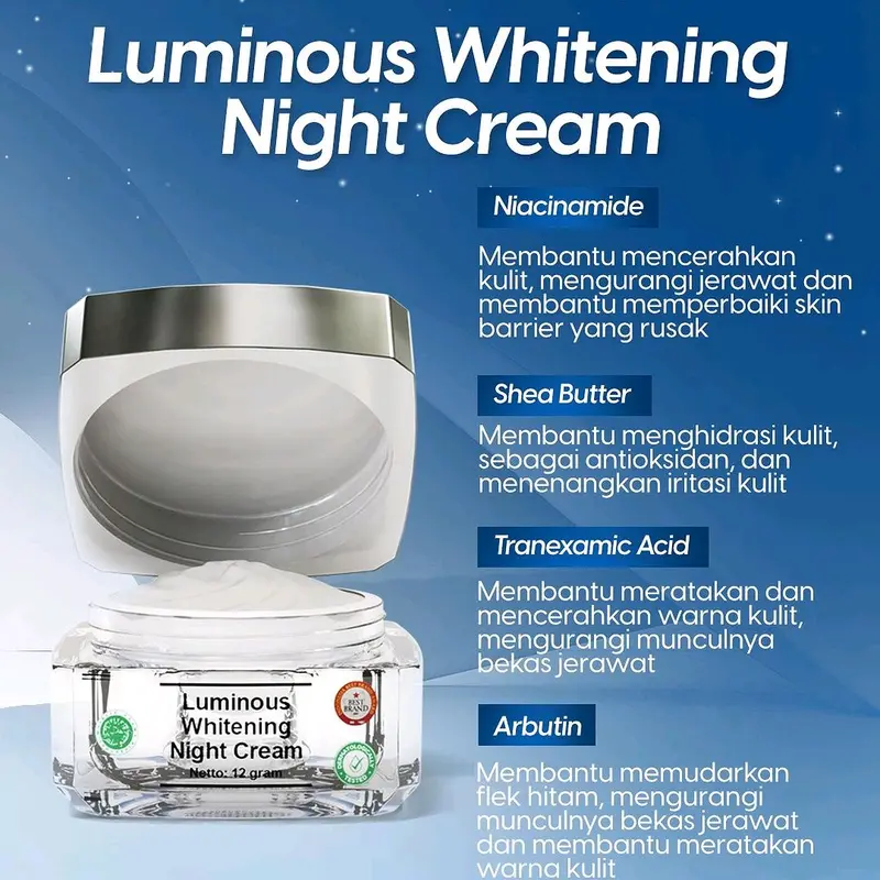 Night Cream Whitening / Acne / Luminous / Ultimate / WhiteCell DNA 6