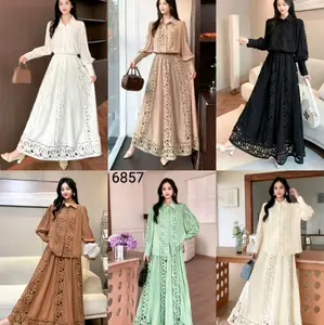 Setrok moana bahan katun renda cantik busui frendly