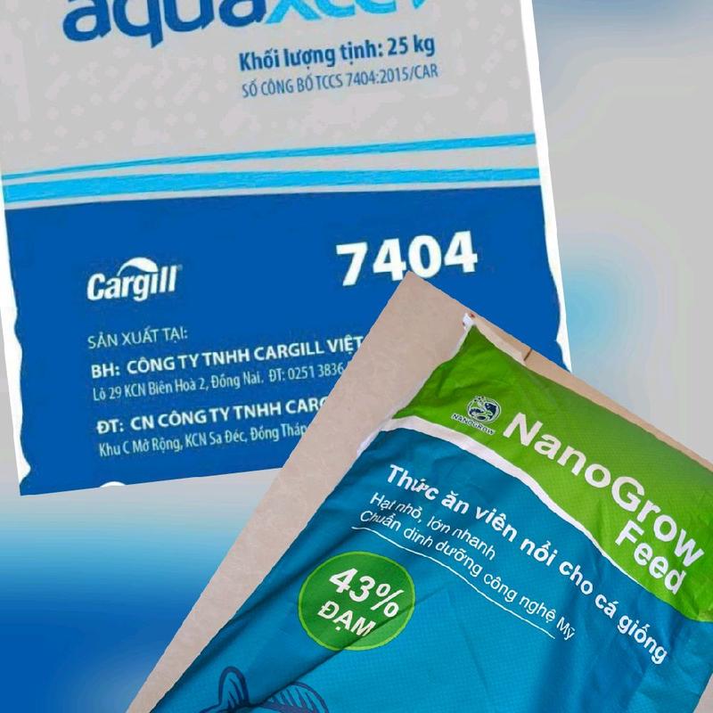 1kg cám cá Cargill và Nanogrow43 túi zip các loại 7404,7414,7434,7454,7562,7924,7605 chất lượng cao giá thành tốt nhất 