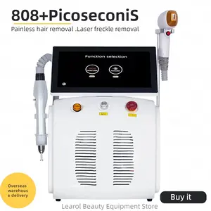 Professional Portable 2-in-1 Diode  Nd YAG Laser 755/808/1064nm Hair Removal Machine  Picosecond Tattoo Remover - Fast Painless