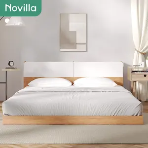 Novilla Classicbed Series Dipan Tempat Tidur Tatakan Divan Tempat Tidur Retro Walnut Penyimpanan Bed Divan Kasur Gaya Jepang Minimalis