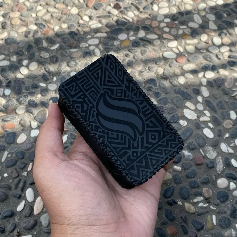 Leather Sleeve Case T200 Aztec Hitam Big Logo