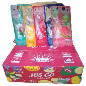 10 pcs Jus Go | Minuman  Segar dari Buah-buahan Alami dalam  Plastik 300 ml Ideal Syrup | 10 pcs
