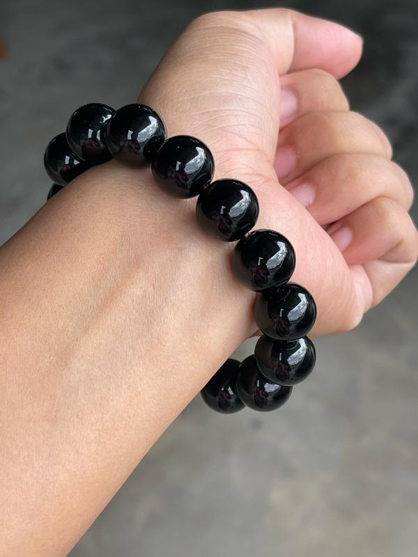 Product Introduction of Natural black obsidian bracelet 5