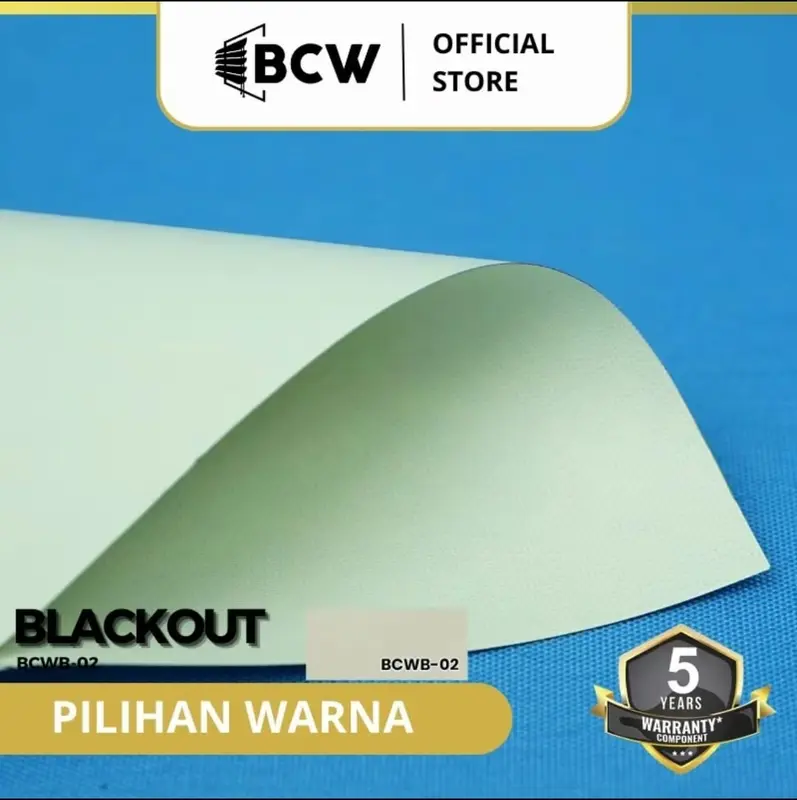 Roller Blind Blackout Chain 38 BCW, Garansi 5 Tahun 8