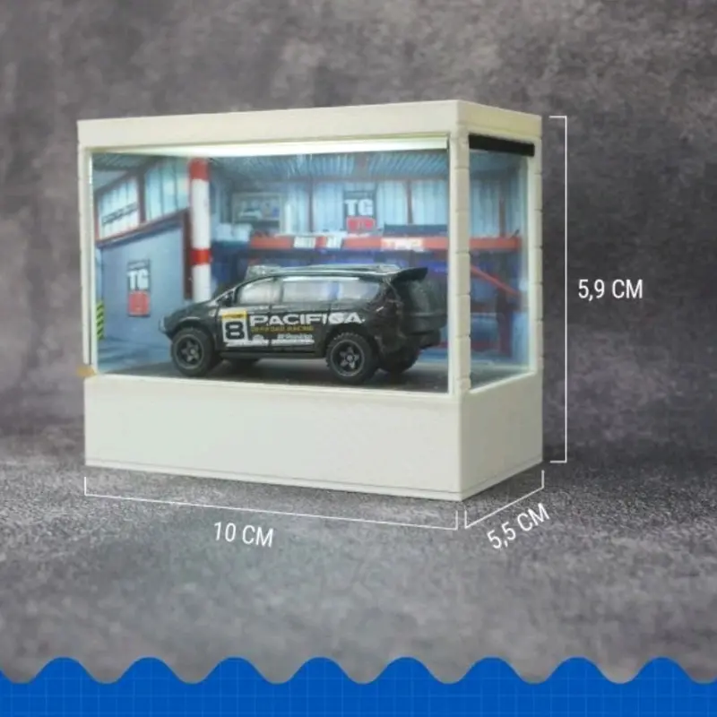 Display Hotwheels Akrilik Premium + Lampu 5