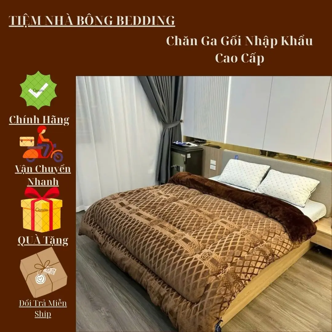 Chăn Lông Thỏ COCO Đại Hàn Loại 1 Mẫu Mới 2024 Nặng 3,8kg - 4kg