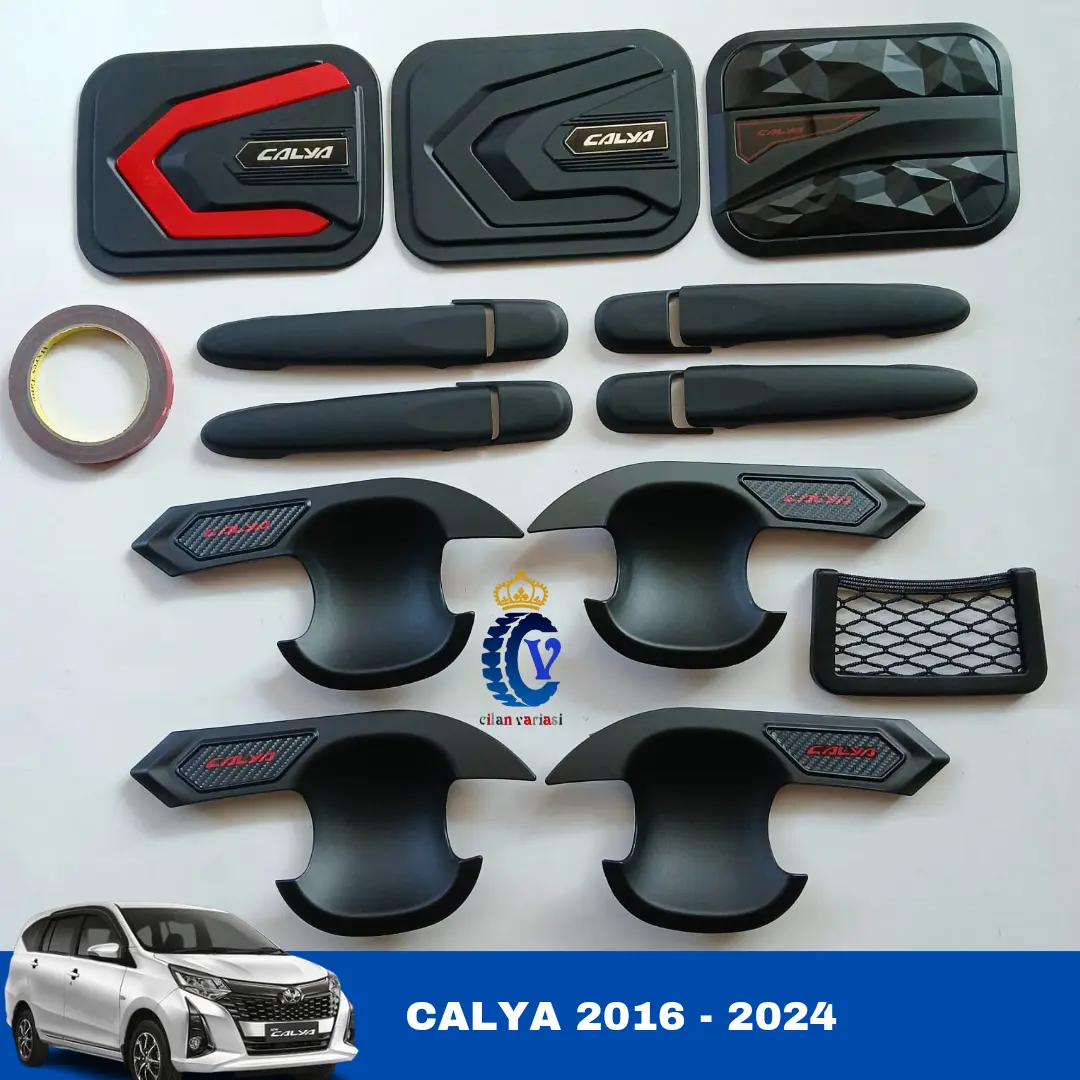 Paket Cover Outer Handle Tank Cover Mobil Calya 2016 - 2024 Hitam