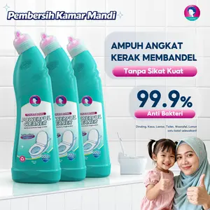 【Pilihan Para Ibu】Logeski Toilet Cleaner / Pembersih Kamar Mandi dari Bahan Alami, Aman untuk Keluarga & Anak, Efektif Angkat Kerak WC & Bunuh 99,9% Kuman Cairan