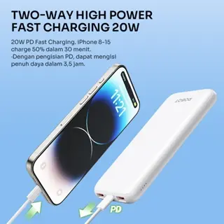 ROBOT Powerbank 10.000mAH RT12Q dan RT180S Daya 20W QC 3.0 Fast Charging Dual Input Slim Original - Garansi 1 Tahun [BISA COD] 1